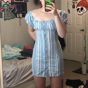 FOREVER 21 STRIPPED BUTTON DRESS